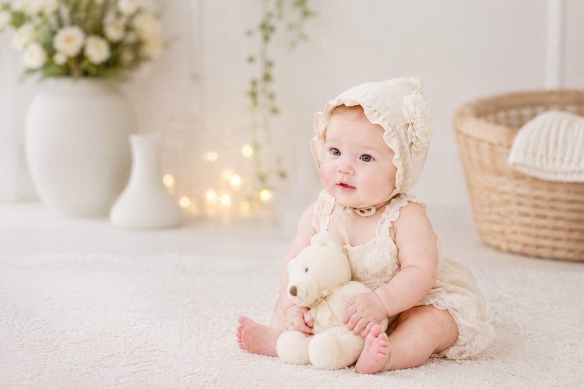 Digital concept newborn portrait sample